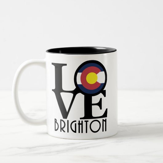 LOVE Brighton, Colorado 11oz Tweekleurige Koffiemok (Links)