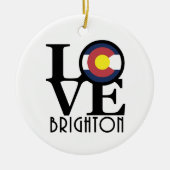 LOVE Brighton Colorado Keramisch Ornament (Voorkant)
