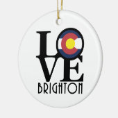 LOVE Brighton Colorado Keramisch Ornament (Links)