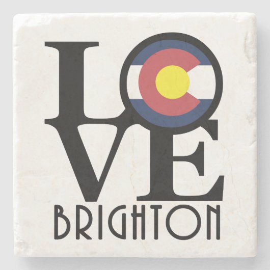 LOVE Brighton Colorado Stenen Onderzetter (Voorkant)
