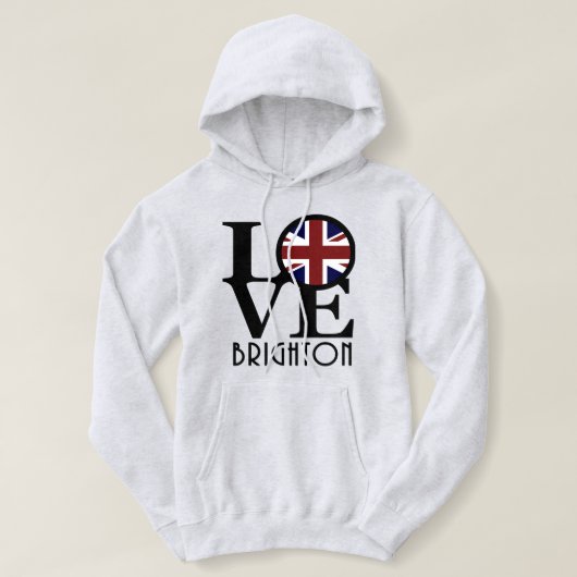 LOVE Brighton England Hoodie (Design voorkant)