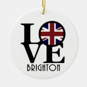 LOVE Brighton England Keramisch Ornament (Voorkant)