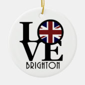 LOVE Brighton England Keramisch Ornament (Voorkant)