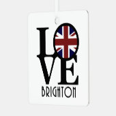 LOVE Brighton England Metalen Ornament (Voorkant links)