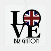 LOVE Brighton England Metalen Ornament (Voorkant)
