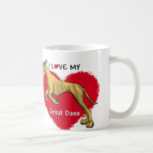 Love Brindle Great Dane Koffiemok