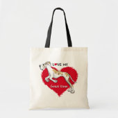 Love Brindlequin Great Dane UC Tote Bag (Voorkant)