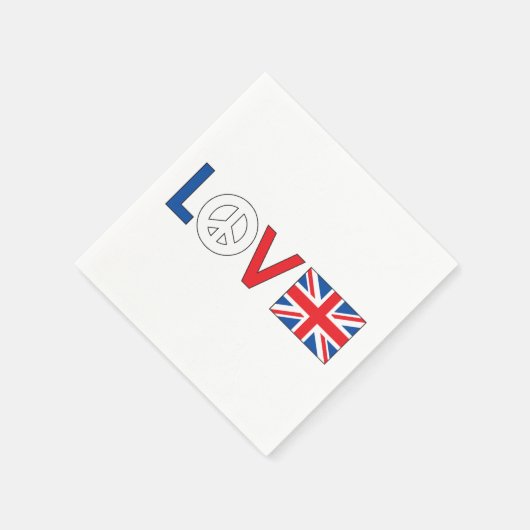 Love Britain Papieren servetten (Hoek)