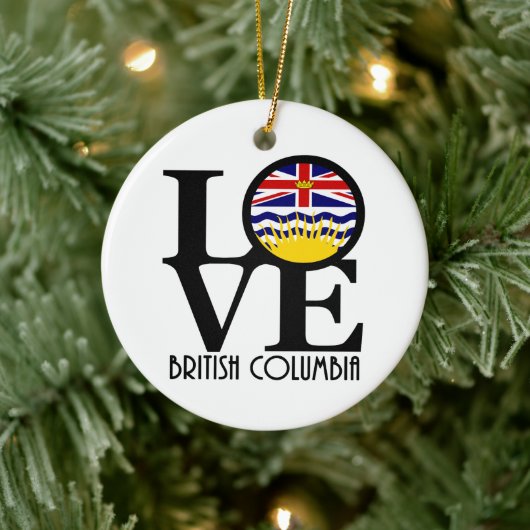 LOVE British Columbia Keramisch Ornament (Boom)