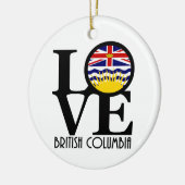 LOVE British Columbia Keramisch Ornament (Links)