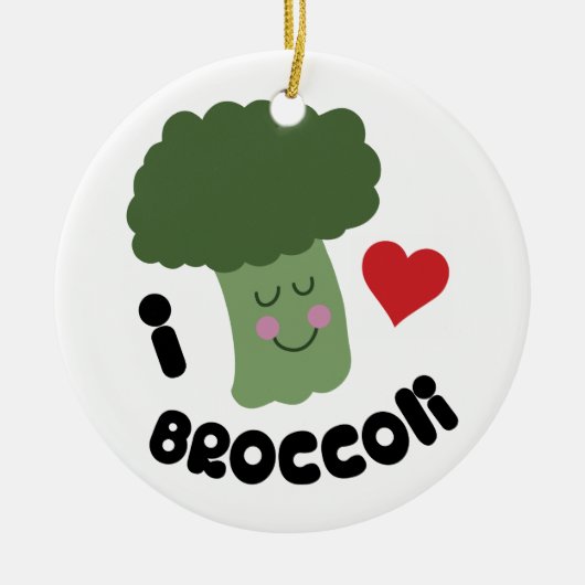 Love Broccoli Keramisch Ornament (Voorkant)