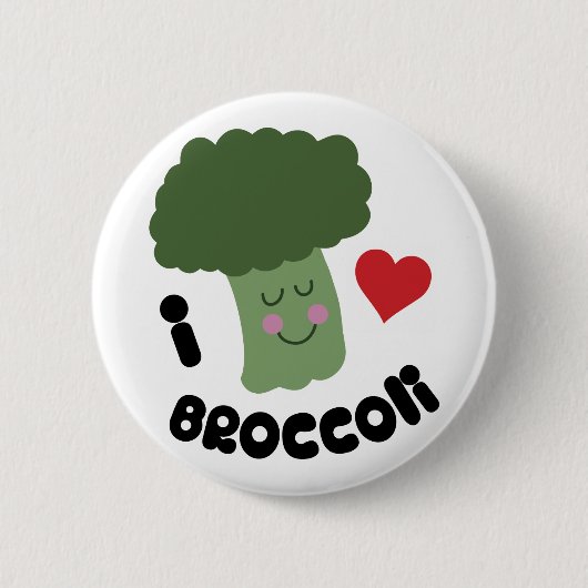 Love Broccoli Ronde Button 5,7 Cm (Voorkant)