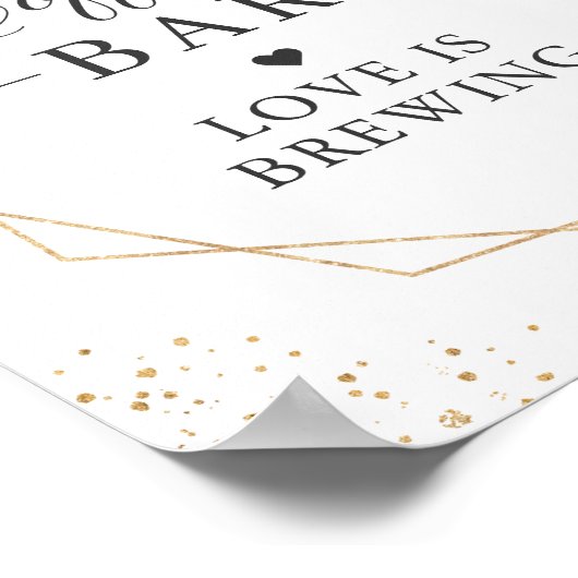 LOVE BROEIT | Geometrische eucalyptus koffiestbalk Poster (Hoek)