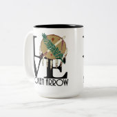 LOVE Broken Arrow Oklahoma 15oz Tweekleurige Koffiemok (Voorkant links)