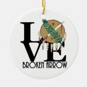 LOVE Broken Arrow Oklahoma Keramisch Ornament (Voorkant)