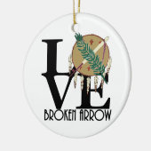 LOVE Broken Arrow Oklahoma Keramisch Ornament (Links)