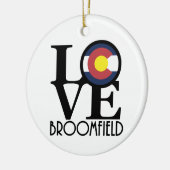 LOVE Broomfield Colorado Keramisch Ornament (Links)