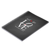 LOVE bruiloft notitieboekje voor bezoekersregister Notitieboek (Linkerzijde)