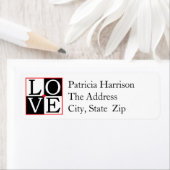 LOVE bruiloft retouradres Etiket (Insitu)
