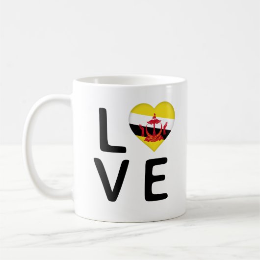 Love - Brunei Flag Koffiemok (Links)
