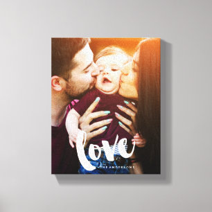 "Love" Brush Script Foto Canvas Afdruk