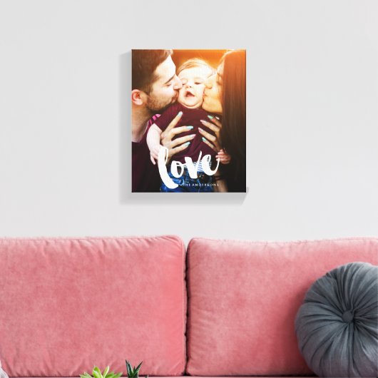"Love" Brush Script Foto Canvas Afdruk (Insitu (Woonkamer))
