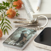 Love Brush Script Photo Sleutelhanger (Voorkant Rechts)