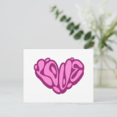 Love Bubble Pink Heart  Briefkaart (Staand voorkant)
