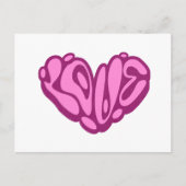 Love Bubble Pink Heart  Briefkaart (Voorkant)