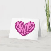 Love Bubble Roze Hart  Kaart (Voorkant)