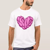 Love Bubble Roze Hart T-shirt (Voorkant)
