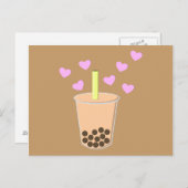 Love Bubble Tea Briefkaart (Voorkant / Achterkant)