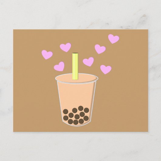 Love Bubble Tea Briefkaart (Voorkant)