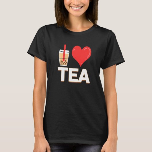 Love Bubble Tea Bubble Tea T-shirt (Voorkant)