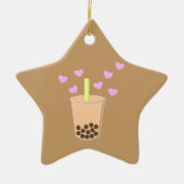 Love Bubble Tea Keramisch Ornament (Voorkant)