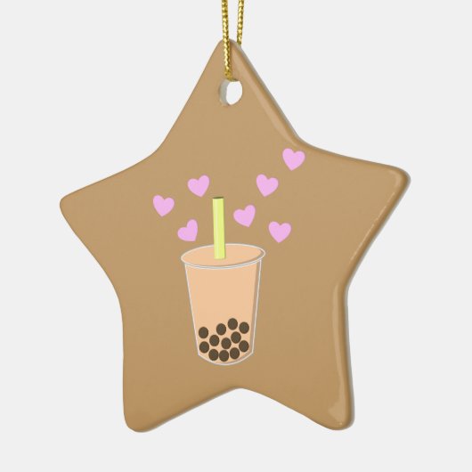 Love Bubble Tea Keramisch Ornament (Links)