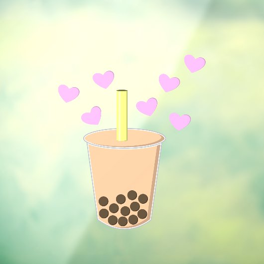Love Bubble Tea Raamsticker (Vel 3)