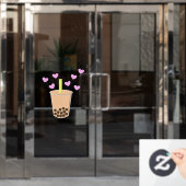 Love Bubble Tea Raamsticker (Kantoordeur)