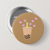 Love Bubble Tea Ronde Button 7,6 Cm (Voorkant /achterkant)