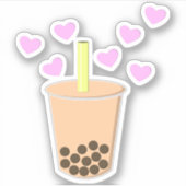 Love Bubble Tea Sticker (Voorkant)