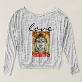 Love Buddha Waterverf Art Flowy Shirt