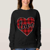 Love Buffalo Pset Heart Cozy Kerstwinter Pat Trui (Voorkant)