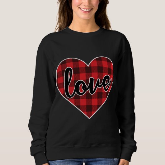 Love Buffalo Pset Heart Cozy Kerstwinter Pat Trui (Voorkant)