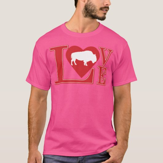 Love Buffalos grappig T-shirt (Voorkant)