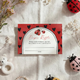 Love Bug Baby Shower Diaper Raffle  Informatiekaartje