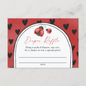 Love Bug Baby Shower Diaper Raffle  Informatiekaartje (Voorkant)