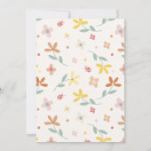 Love Bug Baby shower Invitation Kaart (Achterkant)