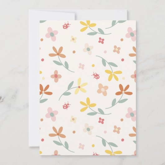 Love Bug Baby shower Invitation Kaart (Achterkant)