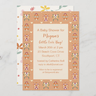 Love Bug Baby shower Invitation Kaart