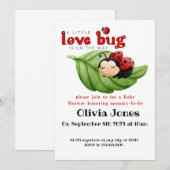 Love Bug Baby shower Kaart (Voorkant / Achterkant)